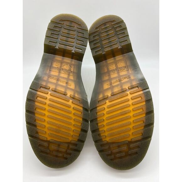 Dr. Martens 101 Yellow Stitch White Smooth Leather Ankle Boots Womens 10/Mens 9 - Picture 4 of 12